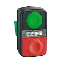 SCHNEIDER ZB5AL7341 Flush PLASTIC FLUSH 2 BTTN GREEN/RED I/O