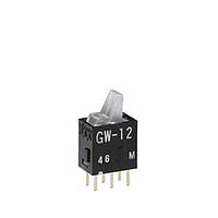 NKK Switches GW12LJPF Paddle Switches SPDT ON-ON 0.4VA GRN STRAIGHT PC