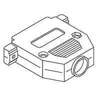 Kobiconn 156-2025-EX EMI/RFI Backshell 25C LOCKING PLASTIC