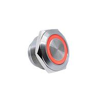 E-Switch SV7F23SS-311 Anti-Vandal ANTI-VANDAL, 2A 36VDC, SPST Off-(On), Panel Mount, Front Solder