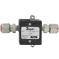 Dwyer TFM-LP07 Turbine Flowmeter, Electro-Optical Detection, 0-5 Vdc Output (32 gal/h)