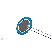PUI Audio AB2040B-LW100-R Piezoelectric PIEZO CERAMIC BENDER 20MM DIA 4.0KHZ