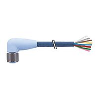 Murrelektronik 7024-17061-3120500 Connectors M12 female 90 with cable F+B PRO, TPE-S 8x0.25 bu UL robot+drag chain 5m