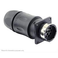 Eaton Souriau-Sunbank UTGX0JC1492PX Receptacles Square flange receptacle, with cable gland backshell, for 12 male contacts,  IP68/69K, keying X