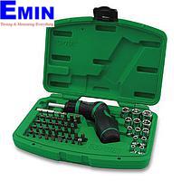 TOPTUL GAAI5401 54PCS High-Torque Pistol Grip Ratchet Screwdriver, Bit & Socket Set