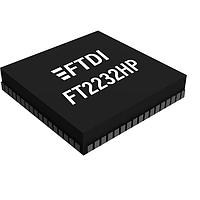 FTDI Chip FT2232HPQ-REEL Bridge, USB to UART/FIFO USB Bridge Type-C 3.0 32-Bit 8kB 48kB