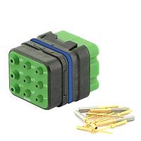 Eaton Souriau-Sunbank 8MQ2M0936PBE Modular Connectors - Push Pull MQuick module, sealed, with male crimp contacts