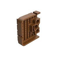 Amphenol SINE Systems AWB-51PDR Accessories Right Wedgelock for 102 Position Receptacle, (51 Positions),  Keyed D, Brown