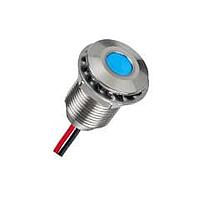 APEM Q10F5SXXHR02E LED RED 2VDC Hyper LED Flush SS Wire Sealed