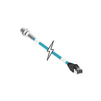 Molex 1201080676 Ethernet Cables / Networking Cables MIC 4P FR M12 REC RJ45 D-CODE 2M TEAL