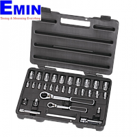 SATA 09132 30PC 1/4" & 3/8"DR 6PT METRIC PASS-THRU® SOCKET SET