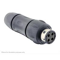 Eaton Souriau-Sunbank UTGX1JC124S Receptacles In line receptacle, with cable gland backshell, for 4 female contacts, IP68/69K