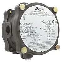 Dwyer 1950G-20-B-24-NA Explosion-Proof Differential Pressure Switch, Weatherproof, UL Listed, 24 V (Differential, 20 inH₂O, NPT Female, 1/8 in)