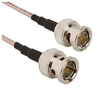 Amphenol RF 115101-05-06.00 RF Cable Assemblies BNC ST Plug to BNC ST Plug RG-179 6 in