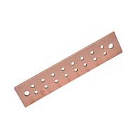 Wakefield Thermal SCGB-1-T Ground Bars Ground Bar, 16 Holes, Copper, Tin, 10" L, 2" W, 0.25" H, 0.25" Thickness