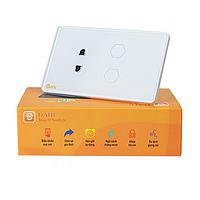 Datic DTSW02MT WiFi Datic Touch Switch 2 Button 1 Socket (White)