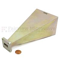 Fairview SH175-20 WR-75 Standard Waveguide Horn With Square Cover Flange and 20 dBi Nominal Gain Operating From 10 GHz to 15 GHz Frequency Range