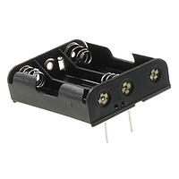 Eagle Plastic Devices 12BH331P-GR Battery Clip 3 "AA" PC LEADS BLK