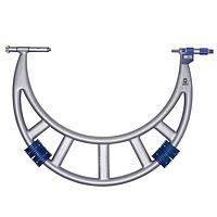MOORE & WRIGHT MW220-06DDL Large Adjustable External Digital Micrometer (800-900mm, 0.001mm)