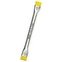 Menda 35698 Anti-Static Control Products ESD BRUSH, DISSIPATIVE, ROUND ALUMINUM HANDLE,  YELLOW NYLON, HARD BRISTLES, DOUBLE-SIDED, 1/2 IN
