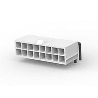 AMP Connectors - TE Connectivity 1-1586041-6 Shrouded RA HDR W/O PEGS 16P