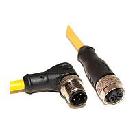 Mueller C5BC06M010 Sensor Cables / Actuator Cables M12 Cordset, 5-Pos Male Right Angle-Female Straight, 22 AWG, 10M