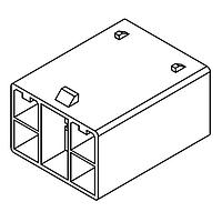 Molex 35150-0412 Plug Housing 4P HYBRID PLUG HSNG W/ MNT EARS, RED