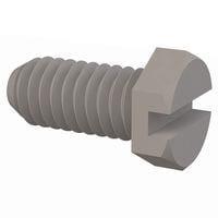 Essentra Components 010264X018 Hex Slotted Hex Slotted Screw, #2-64 Thread, 3/16 Lg