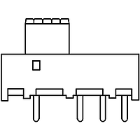 AMP Connectors - TE Connectivity STS1300PC04 Switches SP3T SLIDE SWITCH