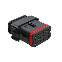 Amphenol SINE Systems AT16-18SC-SR02 18-Way 18 Position Plug wit Cap, Keyed C, Black