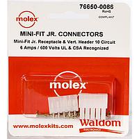 Molex 76650-0086 Connector Kits MiniFit Jr Conn Kit V Hdr Recept 10Ckt