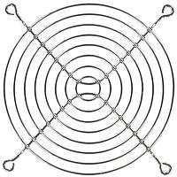 Qualtek Electronics 08130 Guard 120mm Wire Form Fan Guard, Bright Nickel Chrome Finish