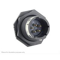 Eaton Souriau-Sunbank UTGX714E5PX Receptacles Jam nut receptacle, without backshell, with 5 male solder contacts, IP68/69K in unmated conditions, keying X