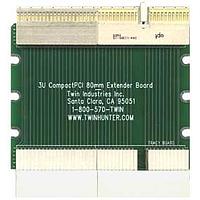 Twin Industries 2000-3U-80EX-LF Extender Cards 3U CompactPCI 80mm extender.   J/P 1-2 connectors installed.  Board Size: 9.18" x 4.15"