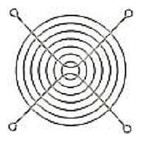 Qualtek Electronics 08213 Guard 120mm Wire Form Fan Guard, Bright Nickel Chrome Finish