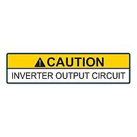 HellermannTyton 596-00753 Solar Label Solar Label, CAUTION INVERTER OUTPUT CIRCUIT, 4.0" x 1.0", VL, Yellow, 10/pkg