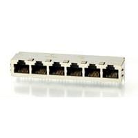 AMP Connectors - TE Connectivity 5557572-1 Modular 1 X 6 8 POS RJ45