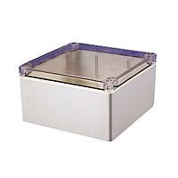Hammond Manufacturing 1554S2GYCL Enclosures General Enclosure - Grey/Clear Lid - 6.3 x 6.3 x 3.5in - Polycarbonate - N4X