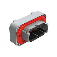 Amphenol SINE Systems ATM15-12PB-BM04 Connectors Str Flng Mnt PCB Rcp 12POS Gry Tin Cont B