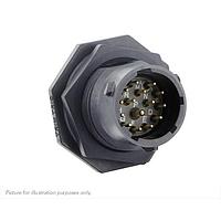 Eaton Souriau-Sunbank UTSX714E15PW Receptacles Jam nut receptacle, without backshell, with 15 male solder contacts, IP68/69K in unmated conditions, keying W