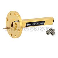 Fairview SMW22TR1001 Instrumentation Grade WR-22 Waveguide Termination 4 Watts With a 33 GHz to 50 GHz Frequency Range in Brass