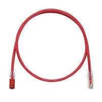Panduit UTPKSP1MRD Cat 6 Keyed Copper Patch Cord, Cat 6, Red UTP