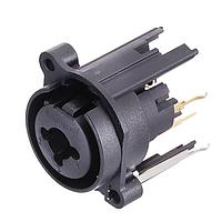 Amphenol Audio ACJC6AV2L BULK Receptacles 1/4" XLR Chassis Mount C Type VertPCB Stereo Non-switchXLR Ground Latchless