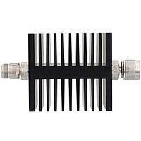 Fairview SA18NFNM50W-06  6 dB Fixed Attenuator N Female To N Male Directional Up To 18 GHz Rated To 50 Watts With Black Aluminum Heatsink Body