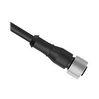 Banner Engineering BC-M12F8-24-2-SF Sensor Cables / Actuator Cables Cordset: Single Ended M12; 8-pin Straight Female Connector; 2 m (6.56 ft) Shielded Black PVC Jacket; Nickel-Plated Brass Coupling Nut