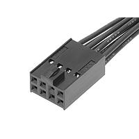 Molex 219658-1084 Rectangular Cable Assemblies Female-Female (OTS) Cbl Assy Dual Row 600mm Tin Plating 8 Ckt Blk
