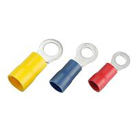 KS Terminals RVB1-6 Brazed Seam Vinyl, Ring, 22-16 AWG, 1/4"