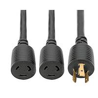 Tripp Lite P039-001-2 AC Power Splitter Cord 1FT L620P/2XL620R,SJT,10AWG