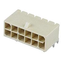 Molex 212528-1010 PCB Receptacle Versa Color RA Header Thru Hole  Dual Row 10 Ckts Matte (Sn) GloWire Nat