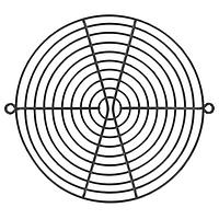 Qualtek Electronics 08126-02 Fan Guards and Filters 150mm Wire Form Fan Guard, Black E.D. Finish
